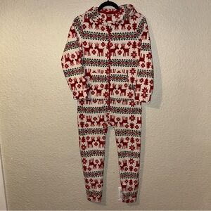 Hanna Andersson Red and White Snowflake Onesie